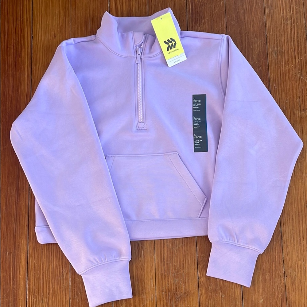 All in Motion Lavender Quarter-Zip Pullover
